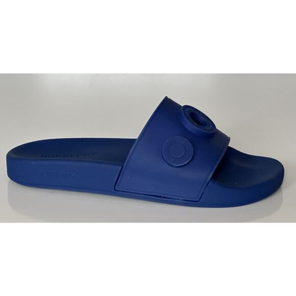 NIB $420 Burberry Eyelet Men’s Furley Royal Blue Slide Sandals 11 US 8049674 IT main image 3